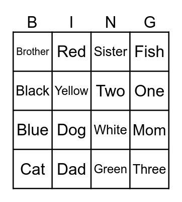 Bingo! Bingo Card