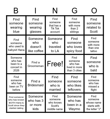 Scana Bingo Card