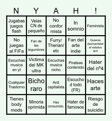Molarpila Vingo Bingo Card