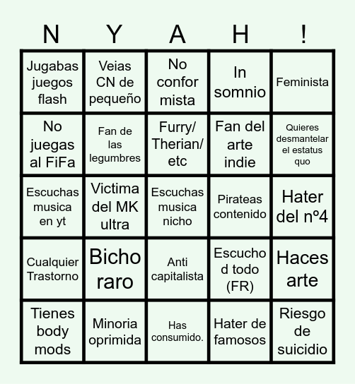 Molarpila Vingo Bingo Card