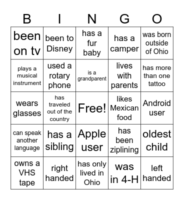Get to Know Your PC Coworkers Bingo Card