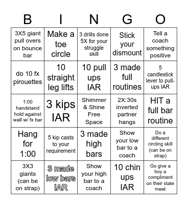 Sparkle Day Bingo Card