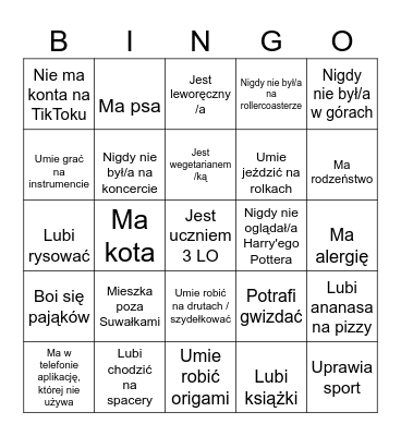 Bingo Card