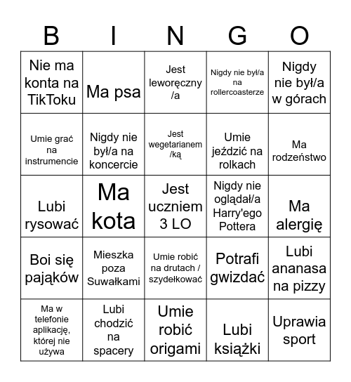 Bingo Card