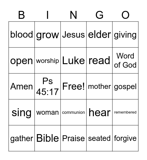 March 29th Bingo Board Bingo Card