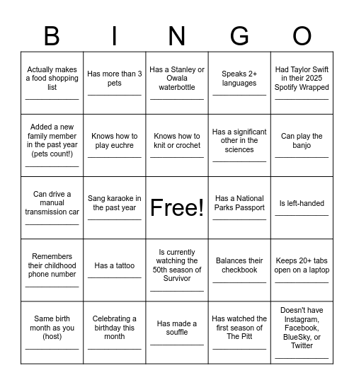 Woodwell Staff Retreat 2026 Bingo Card