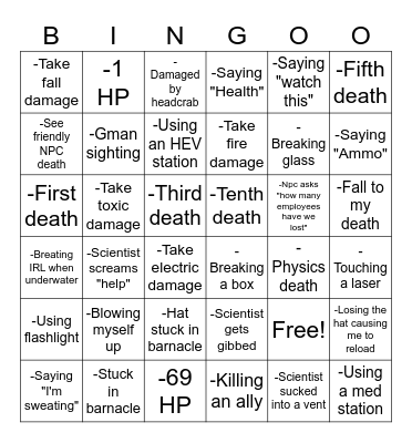 mesa Bingo Card