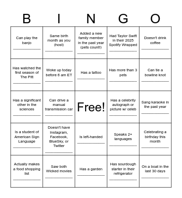 Woodwell Staff Retreat 2026 Bingo Card