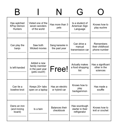 Woodwell Staff Retreat 2026 Bingo Card