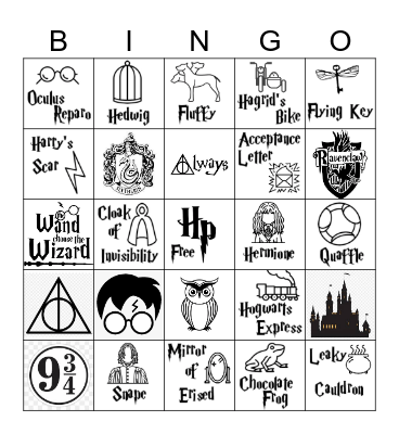 Harry Potter Bingo Card