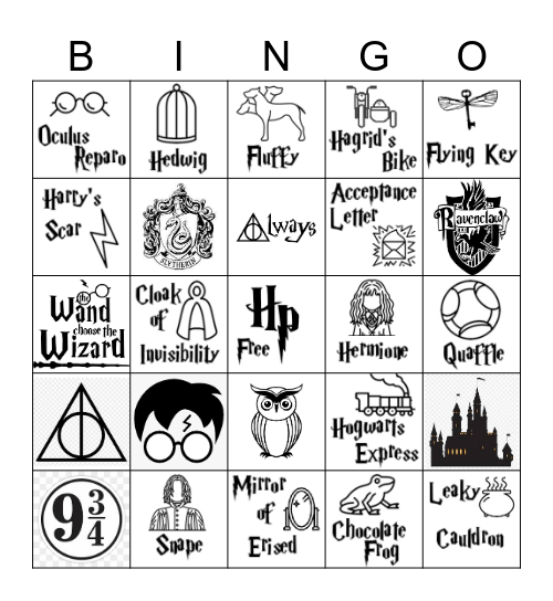 Harry Potter Bingo Card