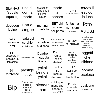 BINGO settimanale #1 Bingo Card