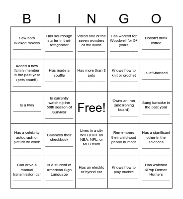 Woodwell Staff Retreat 2026 Bingo Card