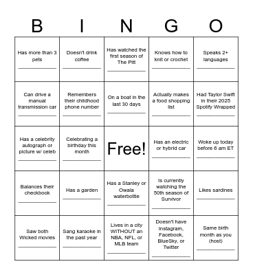 Woodwell Staff Retreat 2026 Bingo Card