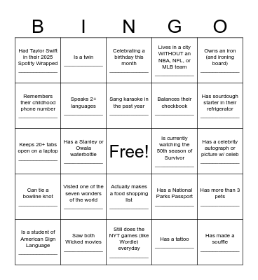 Woodwell Staff Retreat 2026 Bingo Card
