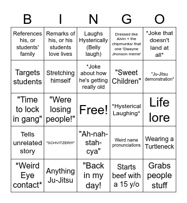 Snowman Bingo PD: 5 Bingo Card
