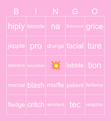 BINGOOOOO! Bingo Card