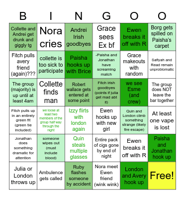 Saint Patties 2026 Bingo Card