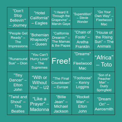 Retro Bingo Card