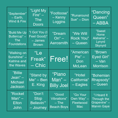 Retro Bingo Card