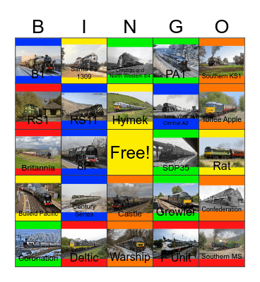 Green Engines that I would like to design one day Bingo Card