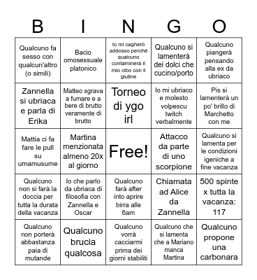 Bingo Pasquetta Bingo Card