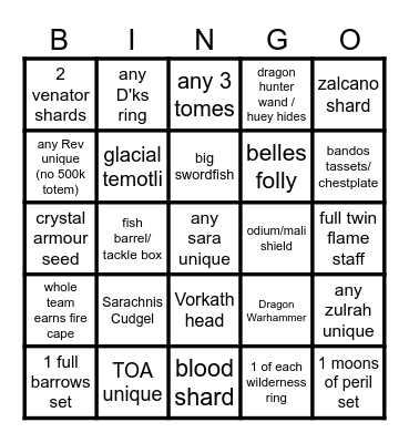 Final Hit! BINGO! Bingo Card