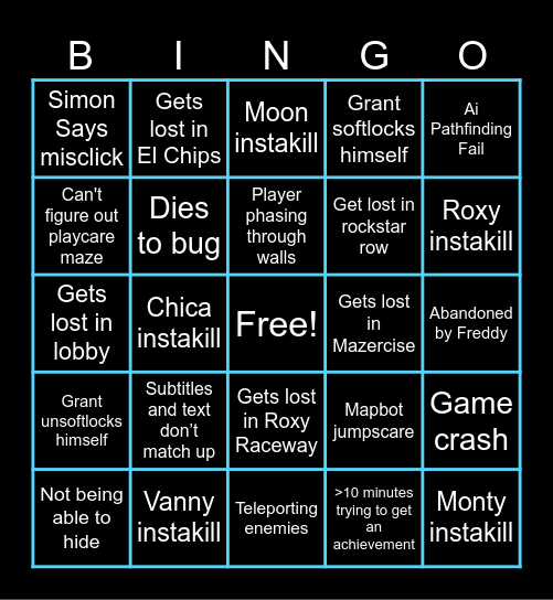 Grant Security Breach Bingo Card