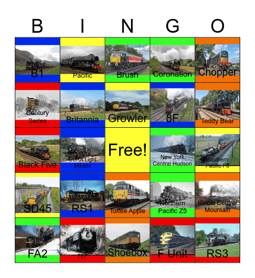 Black Engines that I would like to design one day Bingo Card