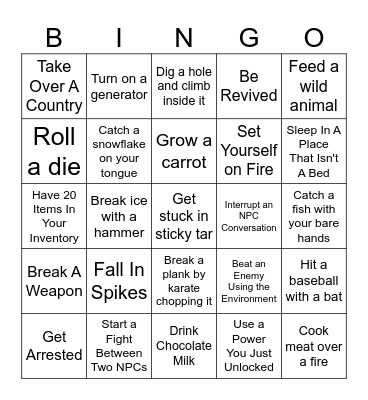 Lockout Bingo Card