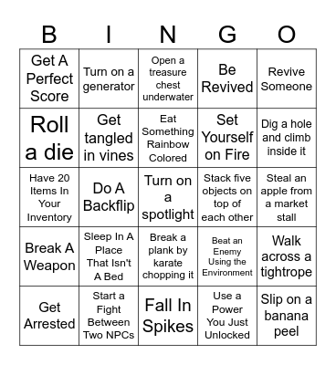 Lockout Bingo Card