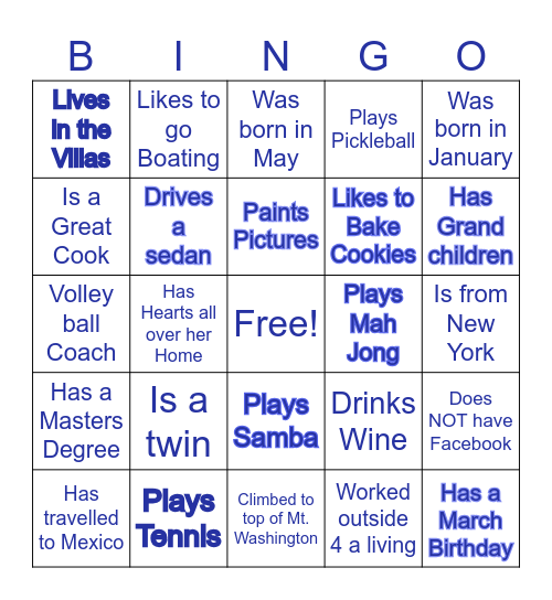 Find Someone Who ... Bingo Card
