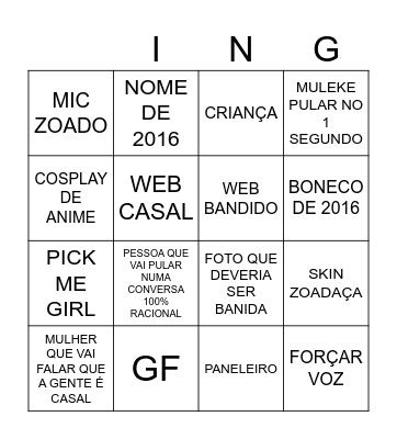 BINGO VIZINHOS Bingo Card