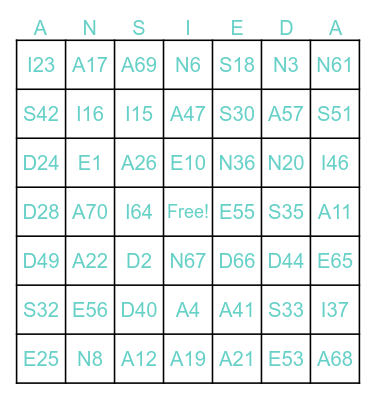 Dios tiene el control de mi Ansiedad 🙏🏻 Bingo Card