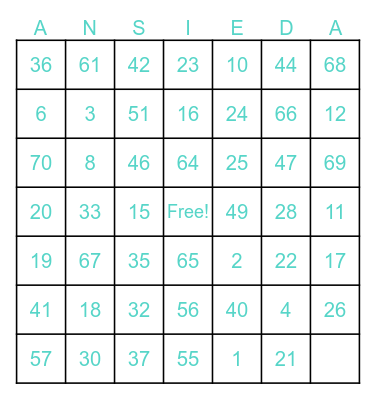 Dios tiene el control de mi Ansiedad 🙏🏻 Bingo Card