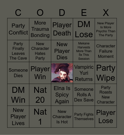 Draconic Codex 25 - Blackened Arrival Bingo Card