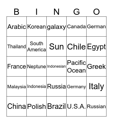 Basic 12 Unit 1-4 Bingo Card