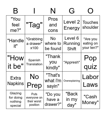 Joselin Bingo Card