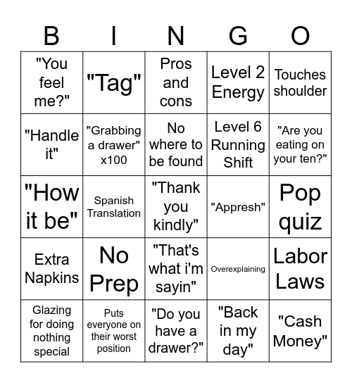 Joselin Bingo Card