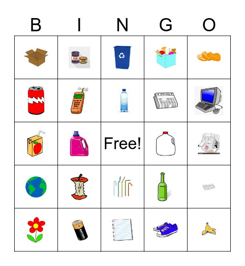 Recycle Bingo Card