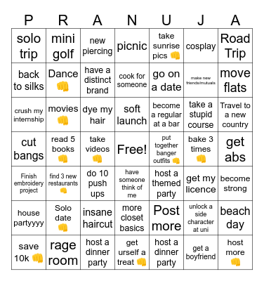 2026 Bingo Card