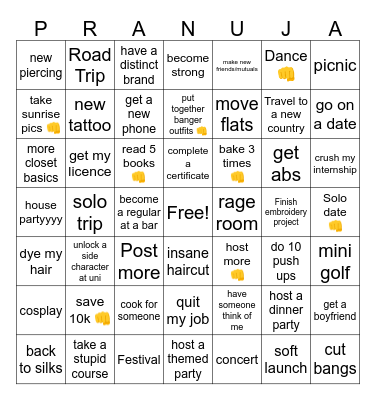 2026 Bingo Card