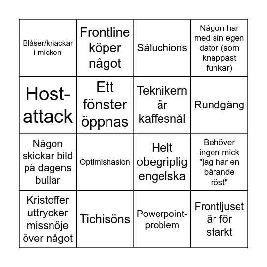 Enertsy Wiik Bingo 2026 Bingo Card