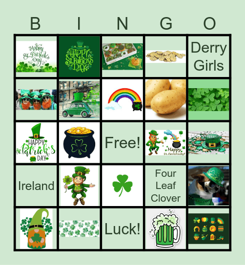 Saint Patrick's Day Bingo Card