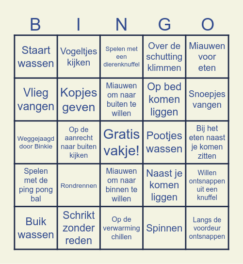 Katten Bingo Card