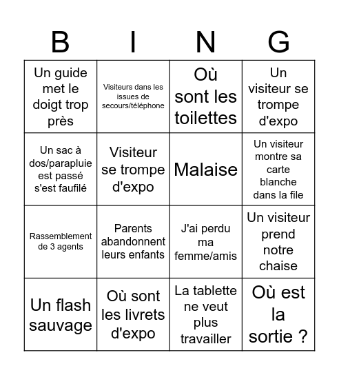 Bingo Renoir Bingo Card