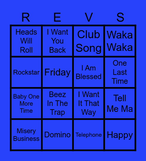 Banging Bangers 17 (Round 1) Bingo Card