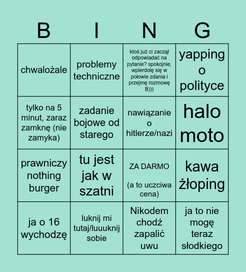 AMLCOM Bingo Card