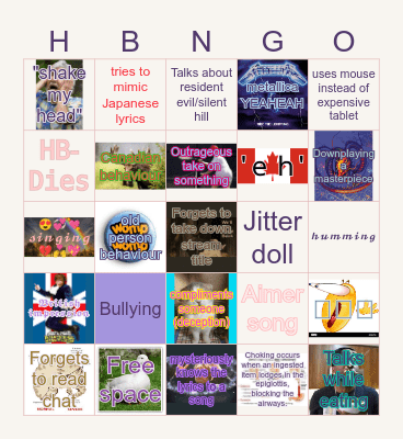 H Bingo Y Bingo Card