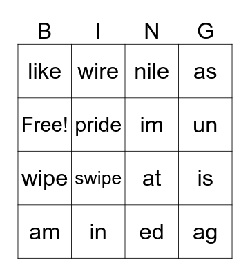 BINGO Card